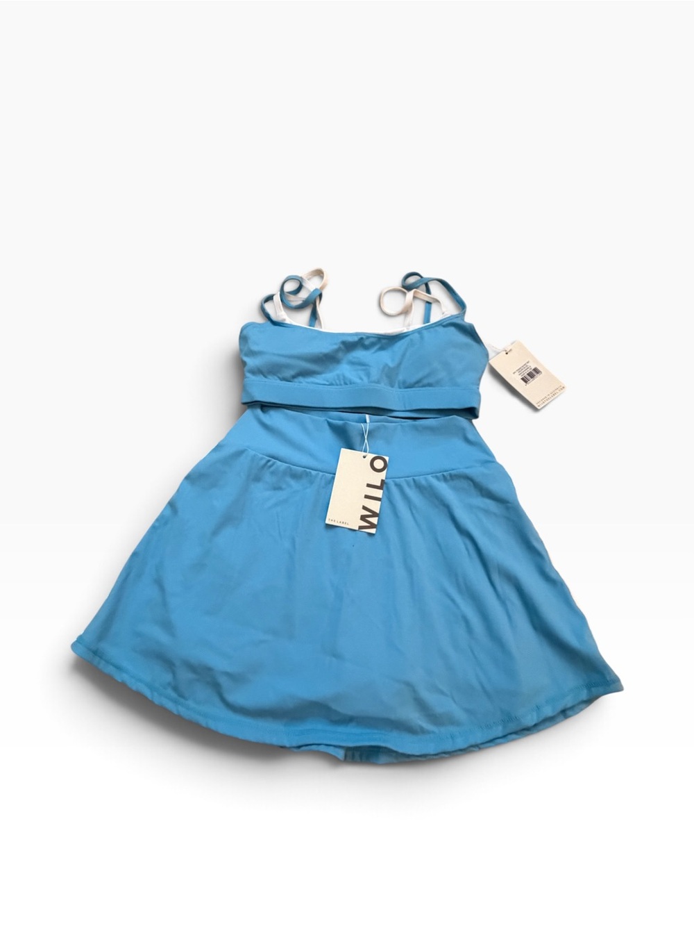 WILO The Label Azure Blue Tennis Skort Bra Set Small NWT